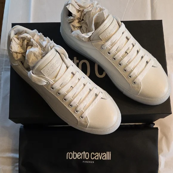 Roberto Cavalli White Sneakers - Picture 1 of 10